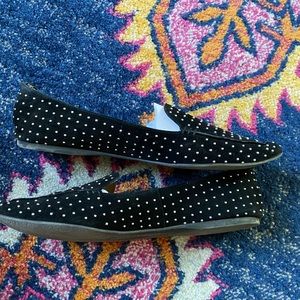 EUC Steve Madden Feather Studded Flats in Black Suede